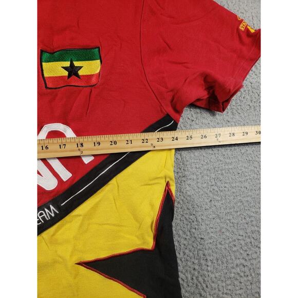 Star Company Shirt Men's XL Extra Large Red Ghana Polo Team Lake Volta World Cup - Picture 4 of 12